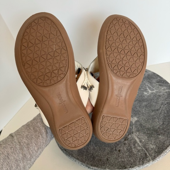 Minnetonka Silverthorne White Leather Boho Sandals 9 - Picture 8 of 10